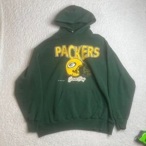 Vintage Green Bay packers USA made‎ 90s hoodie nfl boxy xl